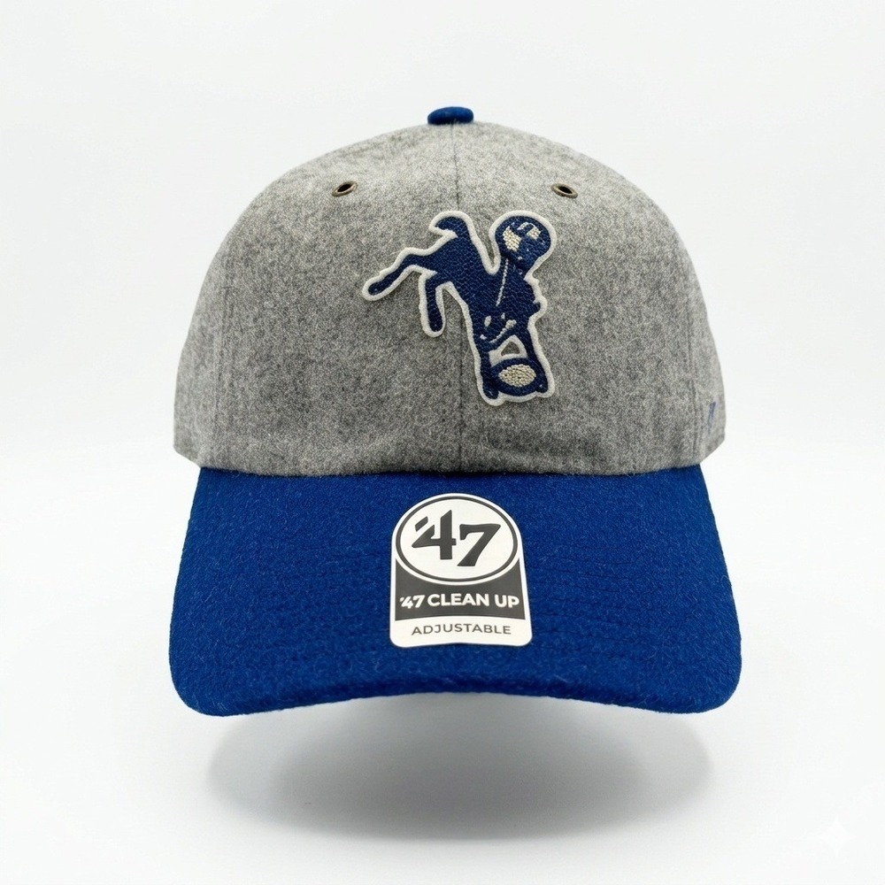 Indianapolis Colts '47 Brand Hat Mens OSFA Gray Blue Golden Age Strapback *NEW*
